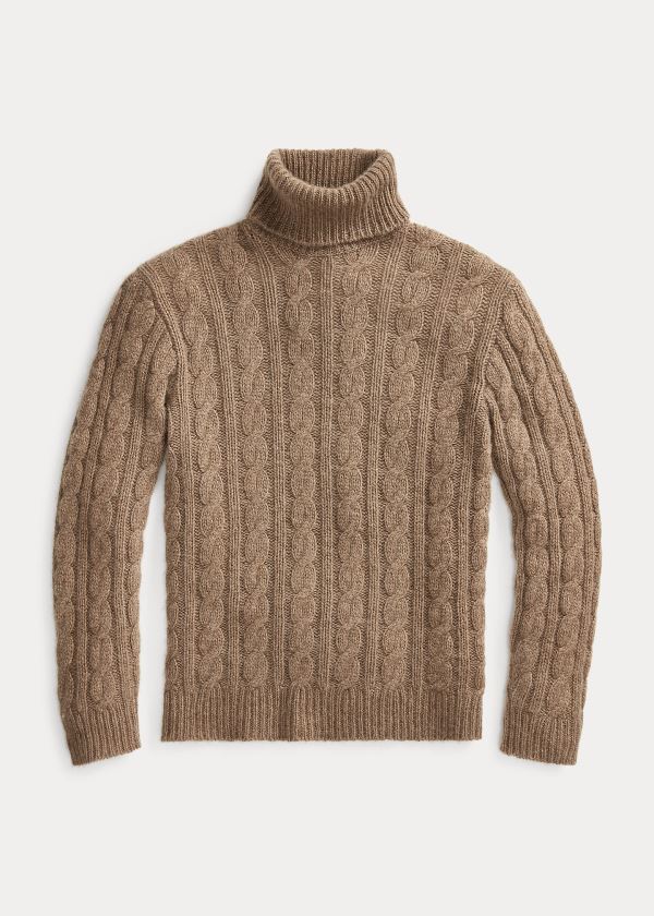 Sueter Ralph Lauren Hombre Marrom - Cable-Knit Cashmere - JVHIM6091